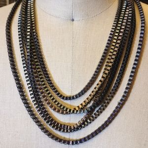 Gunmetal Box Chain Necklace